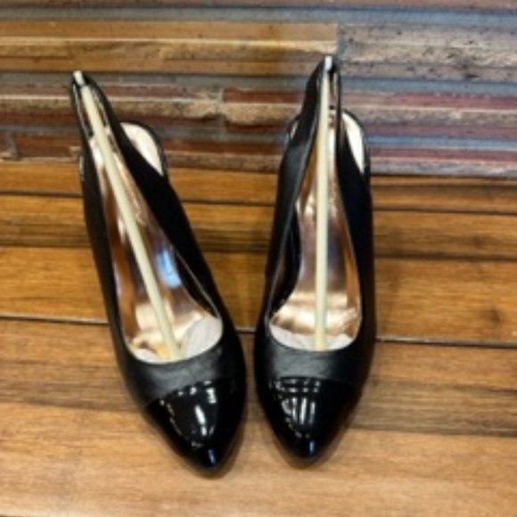 Gomax size 6 black heels with strap - Picture 1 of 7